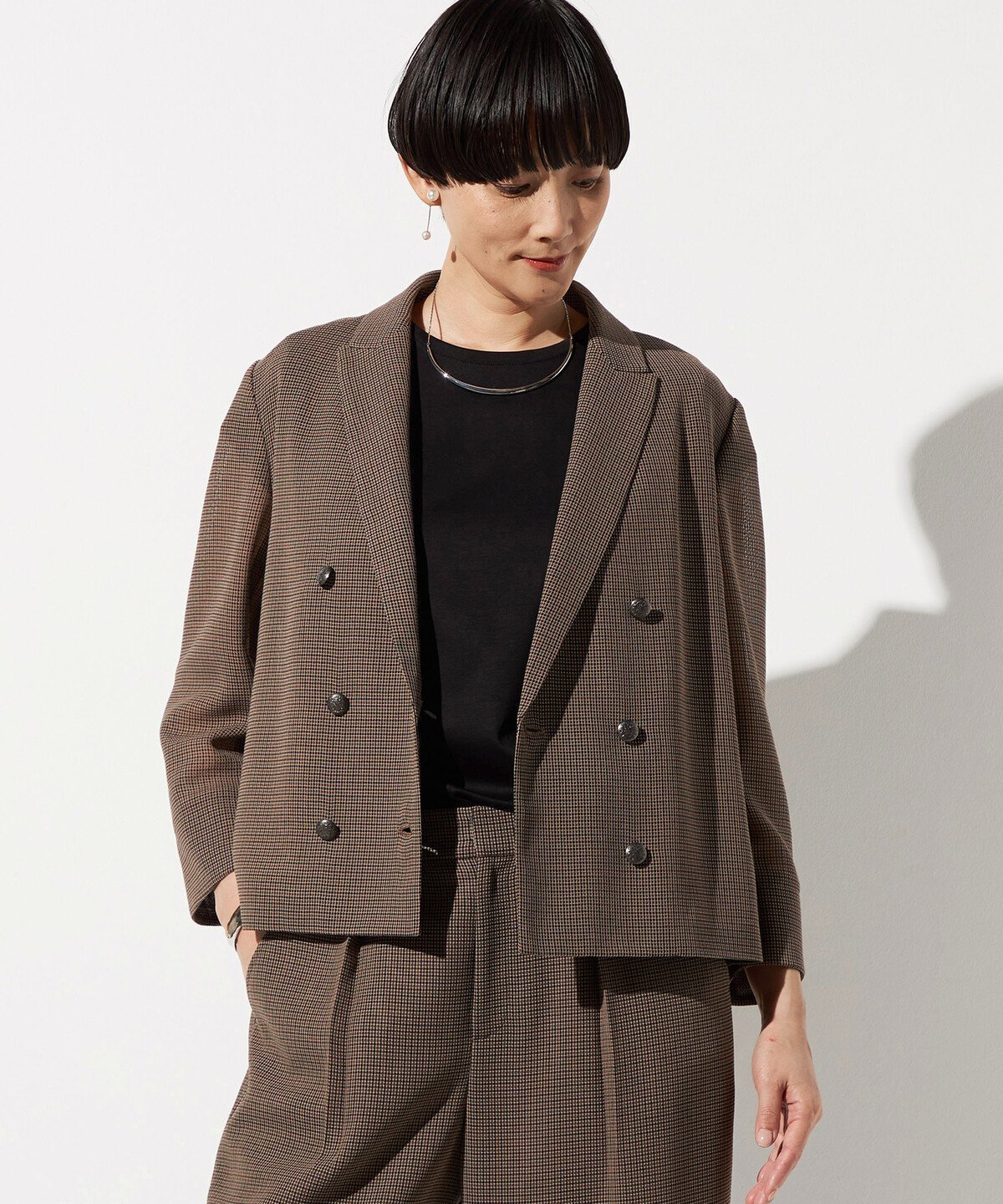 【コムサ/COMME CA】の【セットアップ対応】シアーチェックジャケット 大人の最旬トレンドファッション＆コーディネート founy(ファウニー) 　ファッション　Fashion　レディースファッション　Fashion for Women　アウター　Coat / Outerwear Collection　レディースジャケット・軽アウター　Jackets　クラシカル　Classical, Vintage-Inspired　サマー　Summer, Summer Style　シンプル　Simple, Minimal　ジャケット　Jacket, Outerwear　スリット　Slit, Slit Detail　セットアップ　Set-Up, Coordinated Outfit　チェック　Check, Plaid, Tartan　ツイード　Twill, Twill Weave　メタル　Metal, Metal Parts　夏　Summer　 other-1|ID: prp329100004981240 ipo3291000000037321357