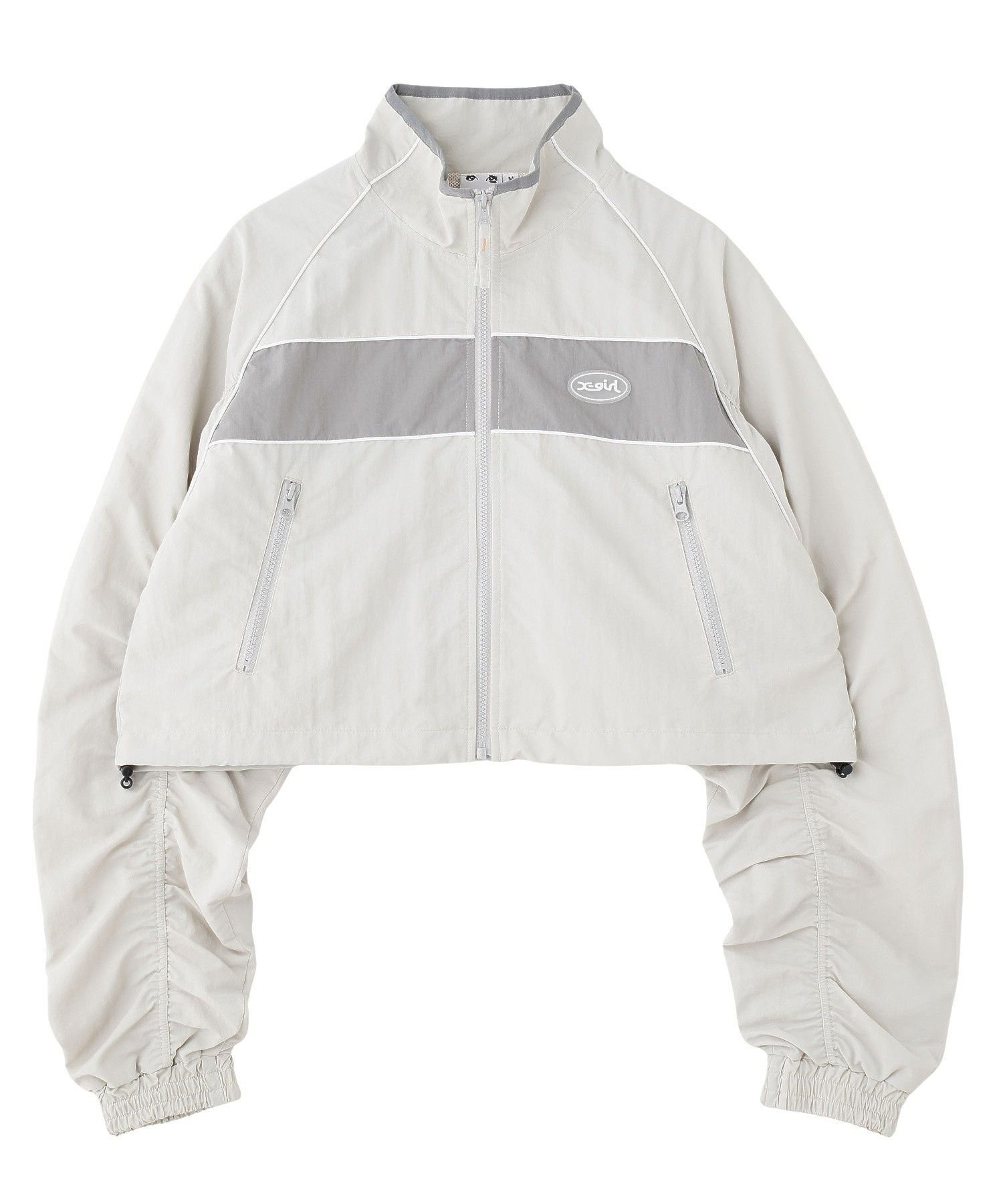 【エックスガール/X-girl】のCROPPED TRACK JACKET インテリア・キッズ・メンズ・レディースファッション・服の通販 founy(ファウニー) 　ファッション　Fashion　レディースファッション　Fashion for Women　アウター　Coat / Outerwear Collection　レディースジャケット・軽アウター　Jackets　ギャザー　Gathered, Ruffled　クロップド　Cropped, Short Length　今季　This Season, Current Season　切替　Switching, Contrast Panel　ジャケット　Jacket, Outerwear　セットアップ　Set-Up, Coordinated Outfit　デニム　Denim, Jeans Material　トレンド　Trend, Trending Now　バランス　Balance, Style Balance　メッシュ　Mesh, Net Fabric　ロング　Long, Long-Length　おすすめ　Recommended / Our Picks　LtGREY|ID: prp329100004981243 ipo3291000000037321368