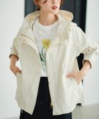 【ルクールブラン/le.coeur blanc】のツイルストレッチフードブルゾン アイボリー|ID: prp329100004981279 ipo3291000000037321488