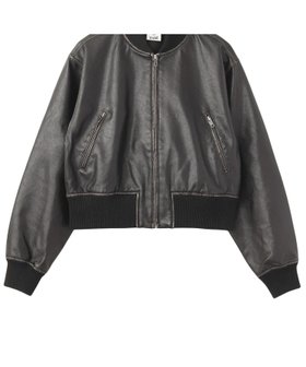 【エックスガール/X-girl】のDISTRESSED FAUX LEATHER COMPACT BLOUSON 大人の最旬トレンドファッション＆コーディネート founy(ファウニー) ファッション Fashion レディースファッション Fashion for Women アウター Coat / Outerwear Collection ブルゾンジャケット・スポーティアウター Blouson Jackets コンパクト Compact, Small Size ショート Short, Short Length ジャケット Jacket, Outerwear デニム Denim, Jeans Material 長袖 Long Sleeve, Full Sleeve メタル Metal, Metal Parts おすすめ Recommended / Our Picks 旅行 Travel |ID:prp329100004981280