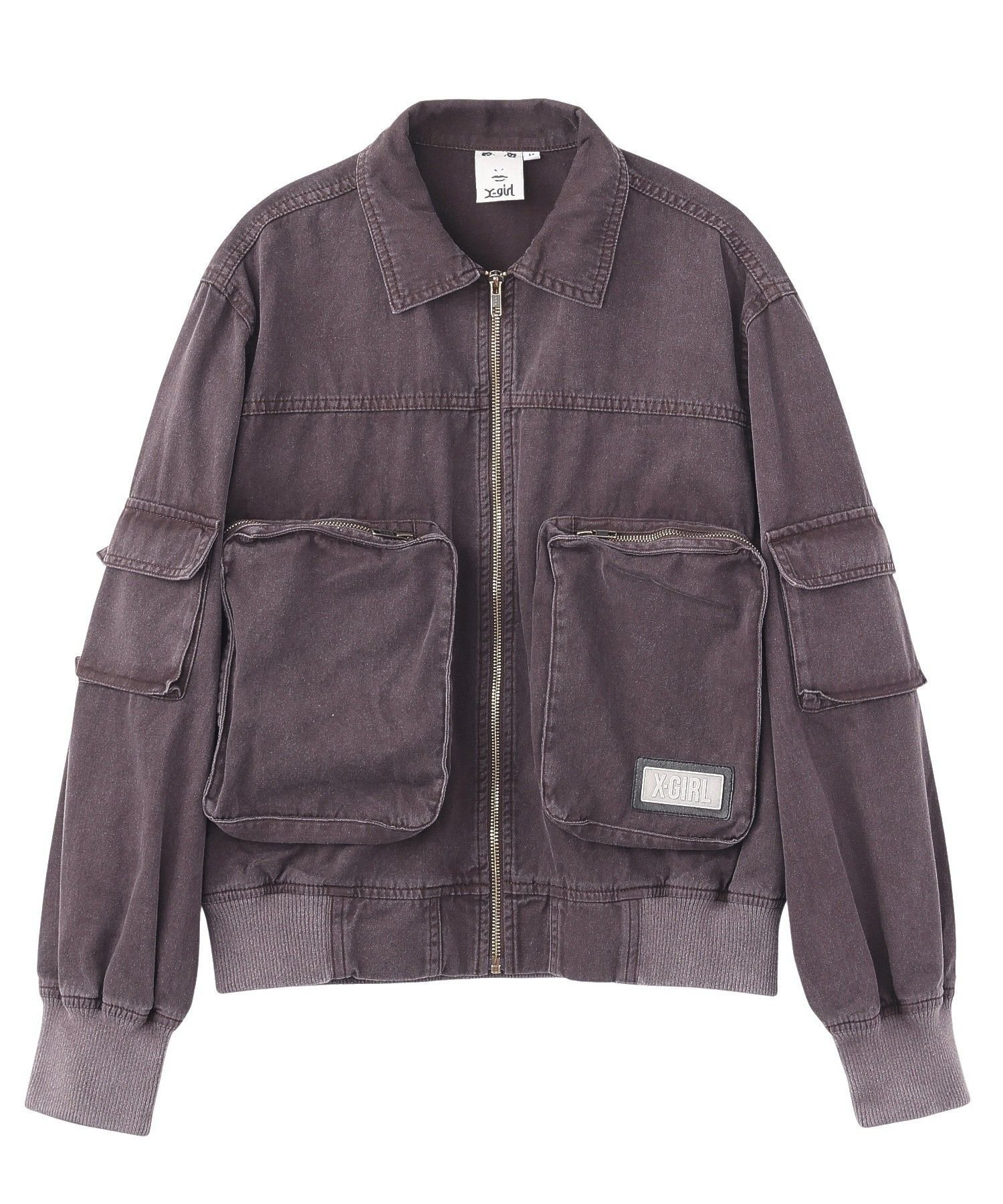 【エックスガール/X-girl】のFADED MULTI POCKET JACKET インテリア・キッズ・メンズ・レディースファッション・服の通販 founy(ファウニー) 　ファッション　Fashion　レディースファッション　Fashion for Women　アウター　Coat / Outerwear Collection　レディースジャケット・軽アウター　Jackets　今季　This Season, Current Season　ジャケット　Jacket, Outerwear　スウェット / スエット　Sweatshirt, Sweatwear　デニム　Denim, Jeans Material　定番　Standard, Basic Item　長袖　Long Sleeve, Full Sleeve　バランス　Balance, Style Balance　フラップ　Flap, Flap Pocket　フロント　Front, Front Design　ブルゾン　Blouson, Bomber Jacket　ポケット　Pocket, Pocket Detail　ミリタリー　Military, Army Style　メタル　Metal, Metal Parts　ロング　Long, Long-Length　おすすめ　Recommended / Our Picks　旅行　Travel　BROWN|ID: prp329100004981284 ipo3291000000037321508