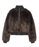 【エックスガール/X-girl】のFAUX FUR COMPACT JACKET 大人の最旬トレンドファッション＆コーディネート founy(ファウニー) ファッション Fashion レディースファッション Fashion for Women アウター Coat / Outerwear Collection レディースジャケット・軽アウター Jackets アニマル Animal Print グラデーション Gradient, Ombre コンパクト Compact, Small Size ジャケット Jacket, Outerwear 長袖 Long Sleeve, Full Sleeve フェイクファー Faux Fur, Imitation Fur ボトム Bottoms, Lower Wear ルーズ Loose, Oversized 冬 Winter / This Winter thumbnail BLACK|ID: prp329100004981286 ipo3291000000037321515