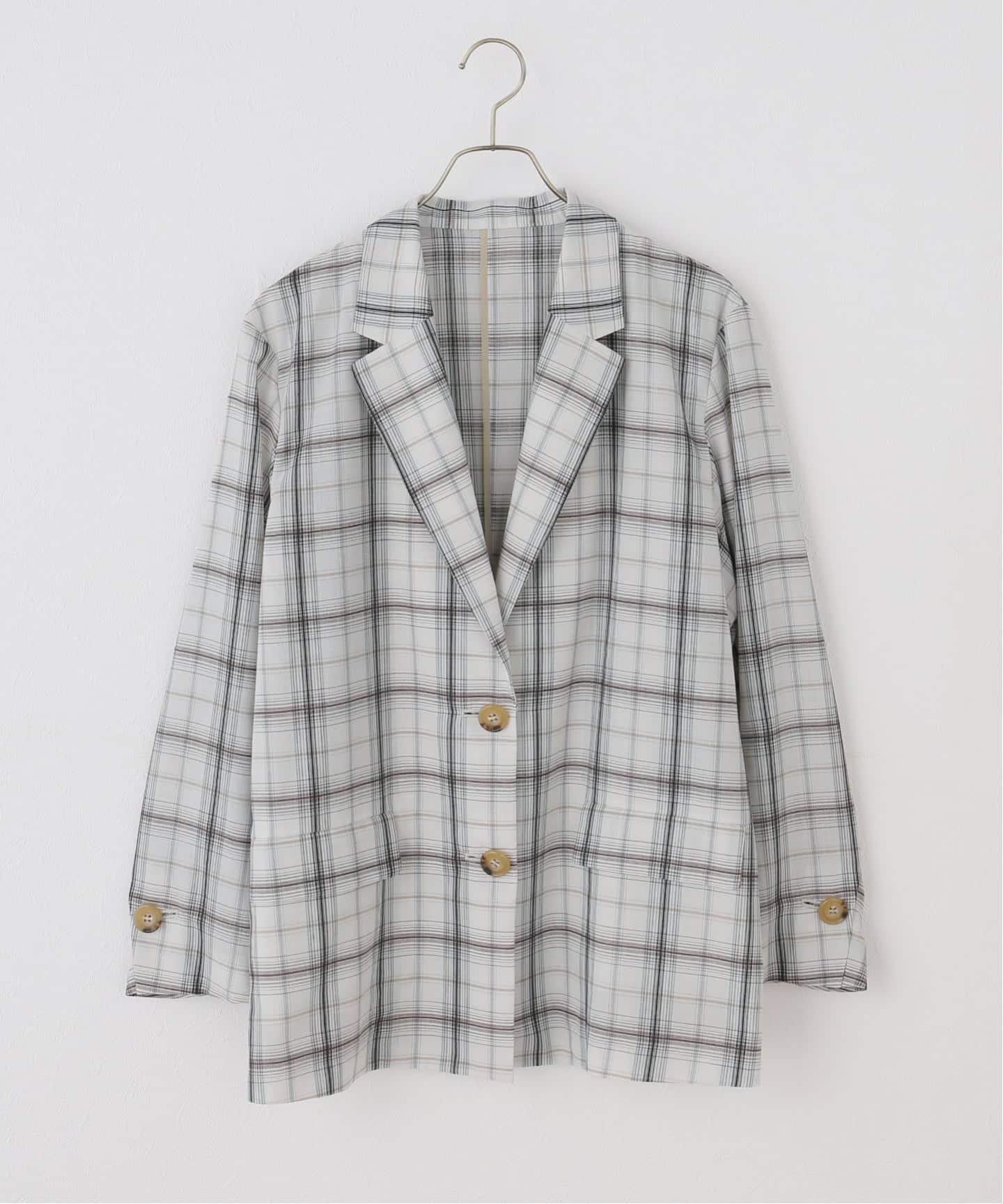 【スピック&スパン/Spick & Span】の《セットアップ可》チェックジャケット 大人の最旬トレンドファッション＆コーディネート founy(ファウニー) 　ファッション　Fashion　レディースファッション　Fashion for Women　アウター　Coat / Outerwear Collection　レディースジャケット・軽アウター　Jackets　ジャケット　Jacket, Outerwear　スマート　Smart, Elegant　セットアップ　Set-Up, Coordinated Outfit　チェック　Check, Plaid, Tartan　デニム　Denim, Jeans Material　エレガント 上品　Elegant　夏　Summer　日本製　Made In Japan　春　Spring　 other-1|ID: prp329100004981300 ipo3291000000037321561