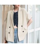 【ティティベイト/titivate】のリネンライクハーフスリーブシャツジャケット リネンライク 半袖 羽織り 体型カバー 大人の最旬トレンドファッション＆コーディネート founy(ファウニー) ファッション Fashion レディースファッション Fashion for Women アウター Coat / Outerwear Collection レディースジャケット・軽アウター Jackets アクセサリー Fashion Accessories クラシック Classic, Timeless Style シンプル Simple, Minimal ダブル Double, Double-Breasted ネップ Nepp, Slub Yarn ボックス Boxy, Box Shape 半袖 Short Sleeve, Half Sleeve thumbnail IVR|ID: prp329100004981312 ipo3291000000037321647