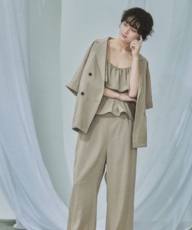 【ラコレ/LAKOLE】のセットアップ対応 多機能ウェア リネンライクシアーWジャケット 大人の最旬トレンドファッション＆コーディネート founy(ファウニー) ファッション Fashion レディースファッション Fashion for Women アウター Coat / Outerwear Collection レディースジャケット・軽アウター Jackets 春 Spring キャミ Camisole, Cami Top シンプル Simple, Minimal ジャケット Jacket, Outerwear セットアップ Set-Up, Coordinated Outfit 長袖 Long Sleeve, Full Sleeve ビスチェ Bustier, Corset Top ボトム Bottoms, Lower Wear リネン Linen, Linen Fabric S/S・春夏 SS, Spring/Summer, Warm Season おすすめ Recommended / Our Picks 夏 Summer エレガント 上品 Elegant |ID:prp329100004981316