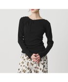 【ビューティ&ユース ユナイテッドアローズ/BEAUTY&YOUTH / UNITED ARROWS】のコットンリブ リボンギャザーカットソー BLACK|ID: prp329100004981324 ipo3291000000037321734