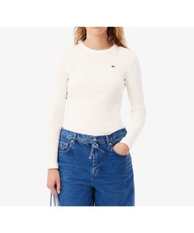 【ラコステ/LACOSTE】のワンポイントリブニットスリムセーター 大人の最旬トレンドファッション＆コーディネート founy(ファウニー) ファッション Fashion レディースファッション Fashion for Women トップス・カットソー Cut & Sew Tops ニット Knit Tops & Sweaters スリム Slim, Slim Fit フィット Fit, Slim Fit リブニット Rib Knit, Ribbed Knit |ID:prp329100004981325