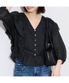 【スローブ イエナ/SLOBE IENA】のラミーフリルブラウス 大人の最旬トレンドファッション＆コーディネート founy(ファウニー) ファッション Fashion レディースファッション Fashion for Women トップス・カットソー Cut & Sew Tops シャツ・ブラウス・オフィスカジュアル Elegant Blouses & Button-Ups 2026年 2026 2026春夏・S/S Spring/Summer 2026 SS26 シアー Sheer, See-Through バランス Balance, Style Balance フリル Frill, Ruffle ボトム Bottoms, Lower Wear エレガント 上品 Elegant 夏 Summer thumbnail ブラック|ID: prp329100004981338 ipo3291000000037321789