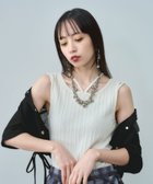 【ハレ/HARE】のストリングリブタンクトップ 大人の最旬トレンドファッション＆コーディネート founy(ファウニー) ファッション Fashion レディースファッション Fashion for Women インナー Innerwear シアー Sheer, See-Through ジャケット Jacket, Outerwear スリット Slit, Slit Detail タンク Tank Top, Sleeveless Top 定番 Standard, Basic Item thumbnail ホワイト05|ID: prp329100004981352 ipo3291000000037321852