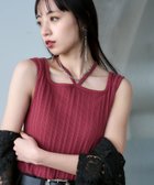 【ハレ/HARE】のストリングリブタンクトップ 大人の最旬トレンドファッション＆コーディネート founy(ファウニー) ファッション Fashion レディースファッション Fashion for Women インナー Innerwear シアー Sheer, See-Through ジャケット Jacket, Outerwear スリット Slit, Slit Detail タンク Tank Top, Sleeveless Top 定番 Standard, Basic Item thumbnail レッド35|ID: prp329100004981352 ipo3291000000037321854