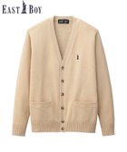 【イーストボーイ/EASTBOY】のカーディガン 綿 7G ニット 女子 制服 学生服 中学生 高校生 スクール ベージュ×ネイビー|ID: prp329100004981354 ipo3291000000037321863