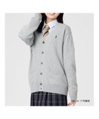 【イーストボーイ/EASTBOY】のカーディガン 綿 7G ニット 女子 制服 学生服 中学生 高校生 スクール ライトグレー×ネイビー|ID: prp329100004981354 ipo3291000000037321865