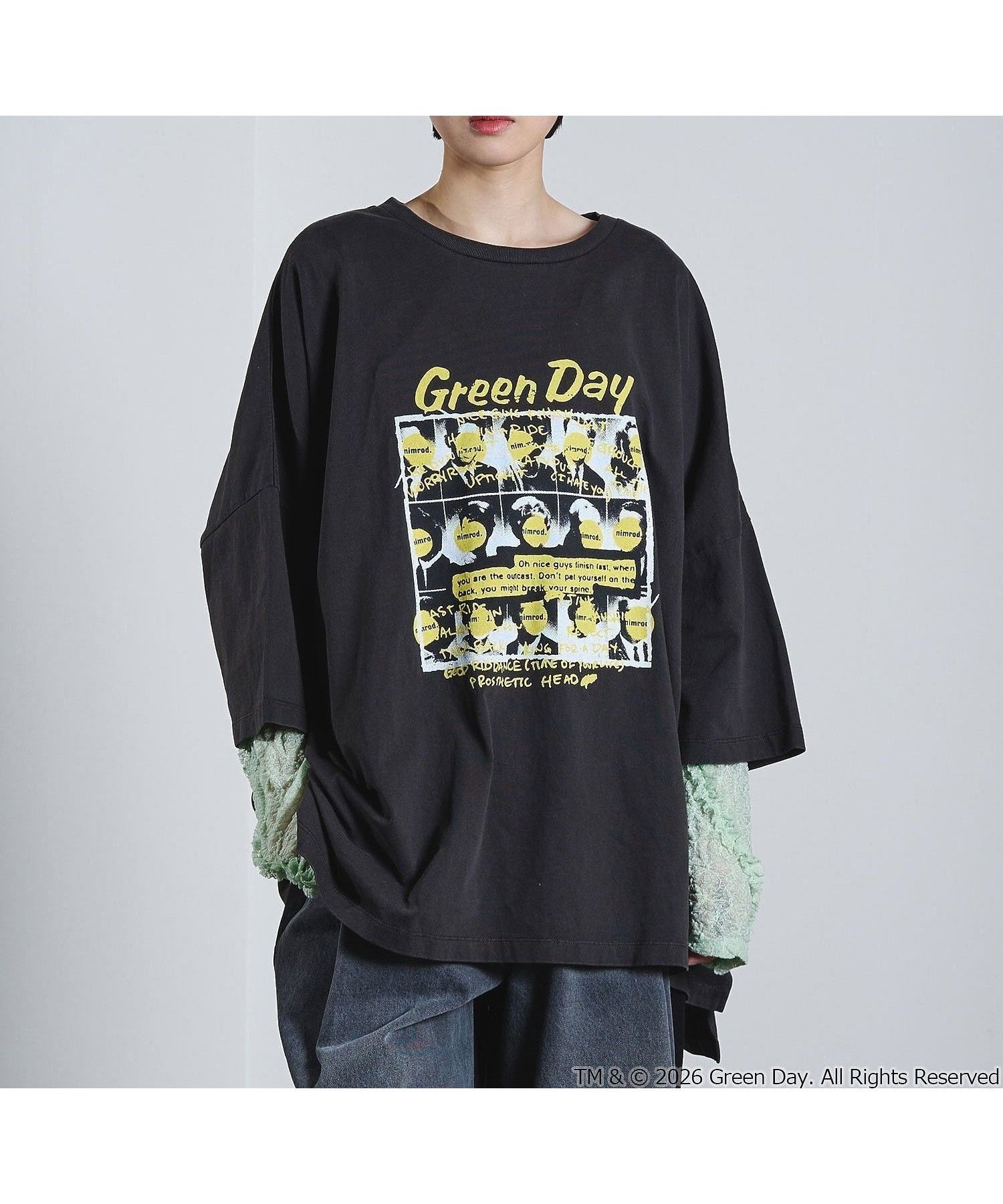 【ローズバッド/ROSE BUD】のGOOD ROCK SPEED GREENDAY TSHIRT 大人の最旬トレンドファッション＆コーディネート founy(ファウニー) 　ファッション　Fashion　レディースファッション　Fashion for Women　トップス・カットソー　Cut & Sew Tops　シャツ・ブラウス・オフィスカジュアル　Elegant Blouses & Button-Ups　ロングTシャツ・Tシャツ　Longline T-Shirts & Tees　イエロー　Yellow　ヴィンテージ　Vintage Style　キャラクター　Character, Licensed Characters　グラフィック　Graphic, Graphic Design　シンプル　Simple, Minimal　スラックス　Slacks, Dress Pants　デニム　Denim, Jeans Material　バランス　Balance, Style Balance　ボトム　Bottoms, Lower Wear　別注　Limited Edition, Custom Order　 other-1|ID: prp329100004981355 ipo3291000000037321867