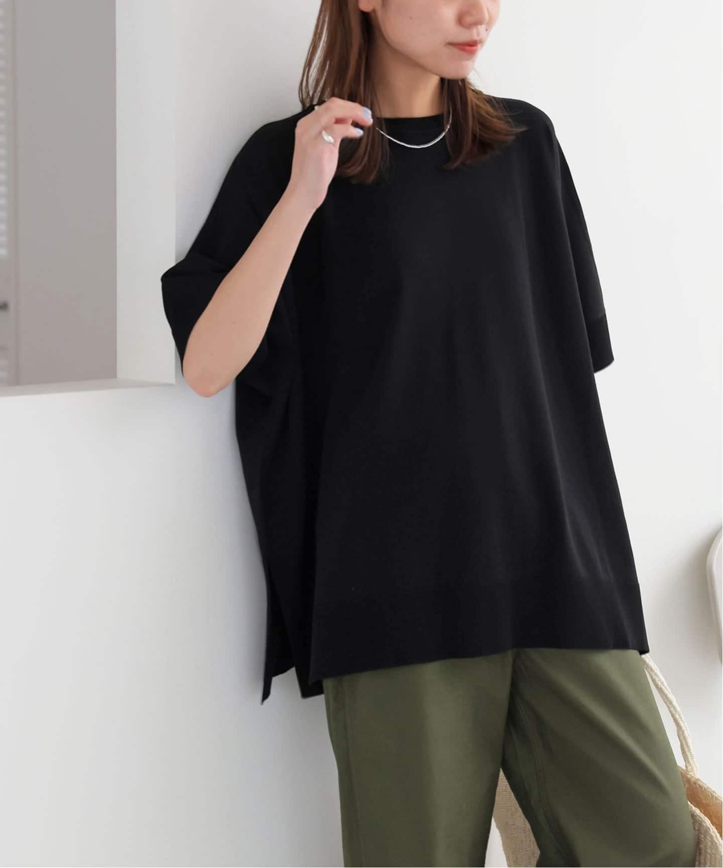 【ジャーナルスタンダード レリューム/JOURNAL STANDARD relume】の《追加 / 新色》接触冷感 / ウォッシャブルクールポンチョプルオーバー インテリア・キッズ・メンズ・レディースファッション・服の通販 founy(ファウニー) 　ファッション　Fashion　レディースファッション　Fashion for Women　トップス・カットソー　Cut & Sew Tops　カジュアルプルオーバー・ニットトップス　Pullovers & Knit Tops / Casual Pullovers　2026年　2026　2026春夏・S/S　Spring/Summer 2026 SS26　ドレープ　Drape, Draping Fabric　ポンチョ　Poncho, Cape Style　ワイド　Wide, Wide Fit　夏　Summer　秋　Autumn　ブラック|ID: prp329100004981358 ipo3291000000037321880
