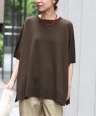 【ジャーナルスタンダード レリューム/JOURNAL STANDARD relume】の《追加 / 新色》接触冷感 / ウォッシャブルクールポンチョプルオーバー 大人の最旬トレンドファッション＆コーディネート founy(ファウニー) ファッション Fashion レディースファッション Fashion for Women トップス・カットソー Cut & Sew Tops カジュアルプルオーバー・ニットトップス Pullovers & Knit Tops / Casual Pullovers 2026年 2026 2026春夏・S/S Spring/Summer 2026 SS26 ドレープ Drape, Draping Fabric ポンチョ Poncho, Cape Style ワイド Wide, Wide Fit 夏 Summer 秋 Autumn thumbnail ブラウン|ID: prp329100004981358 ipo3291000000037321882
