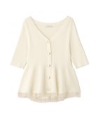 【プロポーション ボディドレッシング/PROPORTION BODY DRESSING】の部分シアーペプラムニット エクリュ1|ID: prp329100004981367 ipo3291000000037321930