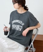 【チャオパニックティピー/CIAOPANIC TYPY】のアシッド加工裏毛フレンチスリーブロゴトップス 大人の最旬トレンドファッション＆コーディネート founy(ファウニー) ファッション Fashion レディースファッション Fashion for Women トップス・カットソー Cut & Sew Tops 春 Spring ストレート Straight, Straight Cut スリット Slit, Slit Detail スリーブ Sleeve, Long Sleeve / Short Sleeve デニム Denim, Jeans Material バランス Balance, Style Balance フレア Flare, Flared フレンチ French, French Style ボトム Bottoms, Lower Wear S/S・春夏 SS, Spring/Summer, Warm Season おすすめ Recommended / Our Picks 夏 Summer thumbnail チャコールグレー|ID: prp329100004981369 ipo3291000000037321937