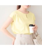 【インデックス/INDEX】の【接触冷感/UVケア】ビジューキーネックフレンチトップス《洗濯機OK/XS~3L/8col》 大人の最旬トレンドファッション＆コーディネート founy(ファウニー) ファッション Fashion レディースファッション Fashion for Women トップス・カットソー Cut & Sew Tops エレガント 上品 Elegant コンパクト Compact, Small Size シンプル Simple, Minimal スマート Smart, Elegant スリーブ Sleeve, Long Sleeve / Short Sleeve ビジュー Bijou, Jewel-like Accent フレンチ French, French Style フロント Front, Front Design thumbnail ライトイエロー|ID: prp329100004981378 ipo3291000000037321986