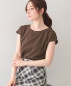 【インデックス/INDEX】の【接触冷感/UVケア】ビジューキーネックフレンチトップス《洗濯機OK/XS~3L/8col》 大人の最旬トレンドファッション＆コーディネート founy(ファウニー) ファッション Fashion レディースファッション Fashion for Women トップス・カットソー Cut & Sew Tops エレガント 上品 Elegant コンパクト Compact, Small Size シンプル Simple, Minimal スマート Smart, Elegant スリーブ Sleeve, Long Sleeve / Short Sleeve ビジュー Bijou, Jewel-like Accent フレンチ French, French Style フロント Front, Front Design thumbnail ブラウン|ID: prp329100004981378 ipo3291000000037321987