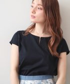 【インデックス/INDEX】の【接触冷感/UVケア】ビジューキーネックフレンチトップス《洗濯機OK/XS~3L/8col》 大人の最旬トレンドファッション＆コーディネート founy(ファウニー) ファッション Fashion レディースファッション Fashion for Women トップス・カットソー Cut & Sew Tops エレガント 上品 Elegant コンパクト Compact, Small Size シンプル Simple, Minimal スマート Smart, Elegant スリーブ Sleeve, Long Sleeve / Short Sleeve ビジュー Bijou, Jewel-like Accent フレンチ French, French Style フロント Front, Front Design thumbnail ネイビー|ID: prp329100004981378 ipo3291000000037321992