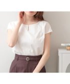 【インデックス/INDEX】の【接触冷感/UVケア】ビジューキーネックフレンチトップス《洗濯機OK/XS~3L/8col》 オフホワイト|ID: prp329100004981378 ipo3291000000037366276