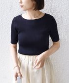 【シップス/SHIPS】のSHIPS Colors 手洗い可能 リブ 5分袖 ニット 大人の最旬トレンドファッション＆コーディネート founy(ファウニー) ファッション Fashion レディースファッション Fashion for Women トップス・カットソー Cut & Sew Tops ニット Knit Tops & Sweaters オレンジ Orange コンパクト Compact, Small Size スクエア Square, Square Shape ストレッチ Stretch, Stretchy Fabric デニム Denim, Jeans Material フレア Flare, Flared メンズ Men's, Menswear リブニット Rib Knit, Ribbed Knit アウトレット Outlet / Clearance エレガント 上品 Elegant ビジネス 仕事 通勤 Business / Work / Commuting 2026年 2026 2026春夏・S/S Spring/Summer 2026 SS26 thumbnail ネイビー|ID: prp329100004981384 ipo3291000000037322024