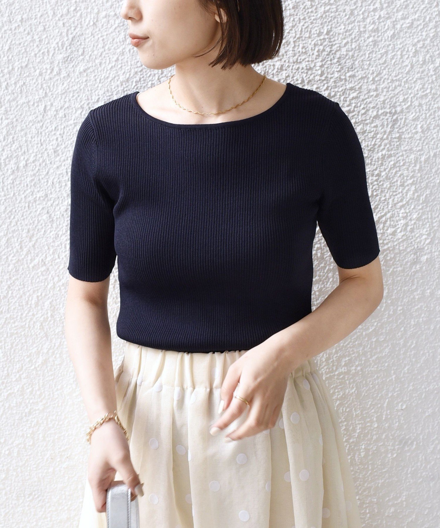 【シップス/SHIPS】のSHIPS Colors 手洗い可能 リブ 5分袖 ニット インテリア・キッズ・メンズ・レディースファッション・服の通販 founy(ファウニー) 　ファッション　Fashion　レディースファッション　Fashion for Women　トップス・カットソー　Cut & Sew Tops　ニット　Knit Tops & Sweaters　オレンジ　Orange　コンパクト　Compact, Small Size　スクエア　Square, Square Shape　ストレッチ　Stretch, Stretchy Fabric　デニム　Denim, Jeans Material　フレア　Flare, Flared　メンズ　Men's, Menswear　リブニット　Rib Knit, Ribbed Knit　アウトレット　Outlet / Clearance　エレガント 上品　Elegant　ビジネス 仕事 通勤　Business / Work / Commuting　2026年　2026　2026春夏・S/S　Spring/Summer 2026 SS26　ネイビー|ID: prp329100004981384 ipo3291000000037322024