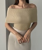 【ジュノア/JUNOAH】のLouere オフショルニット ベージュ|ID: prp329100004981388 ipo3291000000037322044