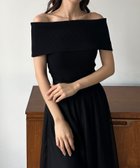 【ジュノア/JUNOAH】のLouere オフショルニット ブラック|ID: prp329100004981388 ipo3291000000037322045