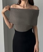 【ジュノア/JUNOAH】のLouere オフショルニット チャコール|ID: prp329100004981388 ipo3291000000037322046