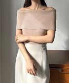 【ジュノア/JUNOAH】のLouere オフショルニット ピンクベージュ|ID: prp329100004981388 ipo3291000000037322049