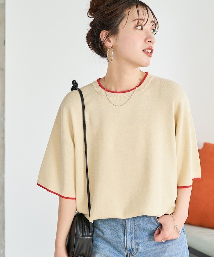 【フリークスストア/FREAK'S STORE】の配色ライン半袖ニットTEE【限定展開】 インテリア・キッズ・メンズ・レディースファッション・服の通販 founy(ファウニー) https://founy.com/ ファッション Fashion レディースファッション Fashion for Women トップス・カットソー Cut & Sew Tops ニット Knit Tops & Sweaters 2026年 2026 2026春夏・S/S Spring/Summer 2026 SS26 サマー Summer, Summer Style ビッグ Big, Oversized エレガント 上品 Elegant ビジネス 仕事 通勤 Business / Work / Commuting 半袖 Short Sleeve, Half Sleeve 夏 Summer S/S・春夏 SS, Spring/Summer, Warm Season A/W・秋冬 Autumn/Winter |ID: prp329100004981390 ipo3291000000037322055