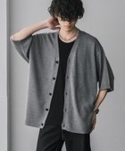 【ロッキーモンロー/Rocky Monroe】の接触冷感 オーバーサイズVネックハイゲージ半袖カーディガン グレー|ID: prp329100004981418 ipo3291000000037370672