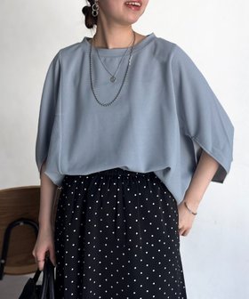 【シェトワ/Chez toi】の梨地ヤッコスリーブプルオーバー 大人の最旬トレンドファッション＆コーディネート founy(ファウニー) ファッション Fashion レディースファッション Fashion for Women トップス・カットソー Cut & Sew Tops カジュアルプルオーバー・ニットトップス Pullovers & Knit Tops / Casual Pullovers ショルダー Shoulder, Shoulder Strap シンプル Simple, Minimal チェック Check, Plaid, Tartan デニム Denim, Jeans Material ドット Polka Dot, Dot Pattern フレア Flare, Flared フロント Front, Front Design ポケット Pocket, Pocket Detail ワイド Wide, Wide Fit 再入荷 Restock / Back in Stock おすすめ Recommended / Our Picks 夏 Summer |ID:prp329100004981419