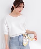 【プロポーション ボディドレッシング/PROPORTION BODY DRESSING】の5分袖ハートカットドルマンニット 26SS ホワイト|ID: prp329100004981439 ipo3291000000037322469