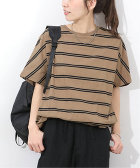 【ジャーナルスタンダード レリューム/JOURNAL STANDARD relume】の《追加 》フレンチスリーブボーダーTシャツ 大人の最旬トレンドファッション＆コーディネート founy(ファウニー) ファッション Fashion レディースファッション Fashion for Women トップス・カットソー Cut & Sew Tops シャツ・ブラウス・オフィスカジュアル Elegant Blouses & Button-Ups ロングTシャツ・Tシャツ Longline T-Shirts & Tees 2026年 2026 2026春夏・S/S Spring/Summer 2026 SS26 スリーブ Sleeve, Long Sleeve / Short Sleeve ノースリーブ Sleeveless, No-Sleeve フレンチ French, French Style ボックス Boxy, Box Shape ボーダー Border, Stripe リボン Ribbon, Bow 夏 Summer |ID:prp329100004981443