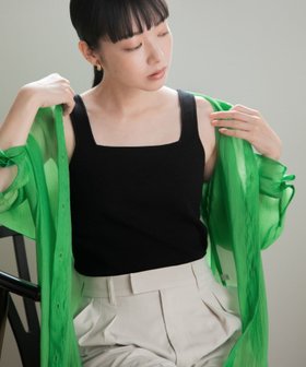 【ローリーズファーム/LOWRYS FARM】のソウバリスクエアタンクトップ 大人の最旬トレンドファッション＆コーディネート founy(ファウニー) ファッション Fashion レディースファッション Fashion for Women インナー Innerwear ジャケット Jacket, Outerwear スクエア Square, Square Shape ストレッチ Stretch, Stretchy Fabric ベーシック Basic, Essential 夏 Summer |ID:prp329100004981470