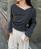 【ラナン/Ranan】のRanan/ドレープオフショルリブロンT 大人の最旬トレンドファッション＆コーディネート founy(ファウニー) ファッション Fashion レディースファッション Fashion for Women トップス・カットソー Cut & Sew Tops ロングTシャツ・Tシャツ Longline T-Shirts & Tees カシュクール Wrap Design シンプル Simple, Minimal ジャケット Jacket, Outerwear タイトスカート Pencil Skirt, Tight Skirt デコルテ Décolleté, Neckline トレンド Trend, Trending Now ドレープ Drape, Draping Fabric フィット Fit, Slim Fit フェミニン Feminine, Girly ベーシック Basic, Essential ボーダー Border, Stripe ポケット Pocket, Pocket Detail 半袖 Short Sleeve, Half Sleeve エレガント 上品 Elegant thumbnail CHKGR|ID: prp329100004981508 ipo3291000000037322947