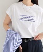 【アンドミー/andme】のロゴ 刺繍 エンブロイダリー フレンチスリーブ Tシャツ 大人の最旬トレンドファッション＆コーディネート founy(ファウニー) ファッション Fashion レディースファッション Fashion for Women トップス・カットソー Cut & Sew Tops シャツ・ブラウス・オフィスカジュアル Elegant Blouses & Button-Ups ロングTシャツ・Tシャツ Longline T-Shirts & Tees エンブロイダリー Embroidery Design スリット Slit, Slit Detail スリーブ Sleeve, Long Sleeve / Short Sleeve 人気 Popular, Best Seller フレンチ French, French Style ロング Long, Long-Length おすすめ Recommended / Our Picks thumbnail オフホワイト×ブルー|ID: prp329100004981510 ipo3291000000037322970