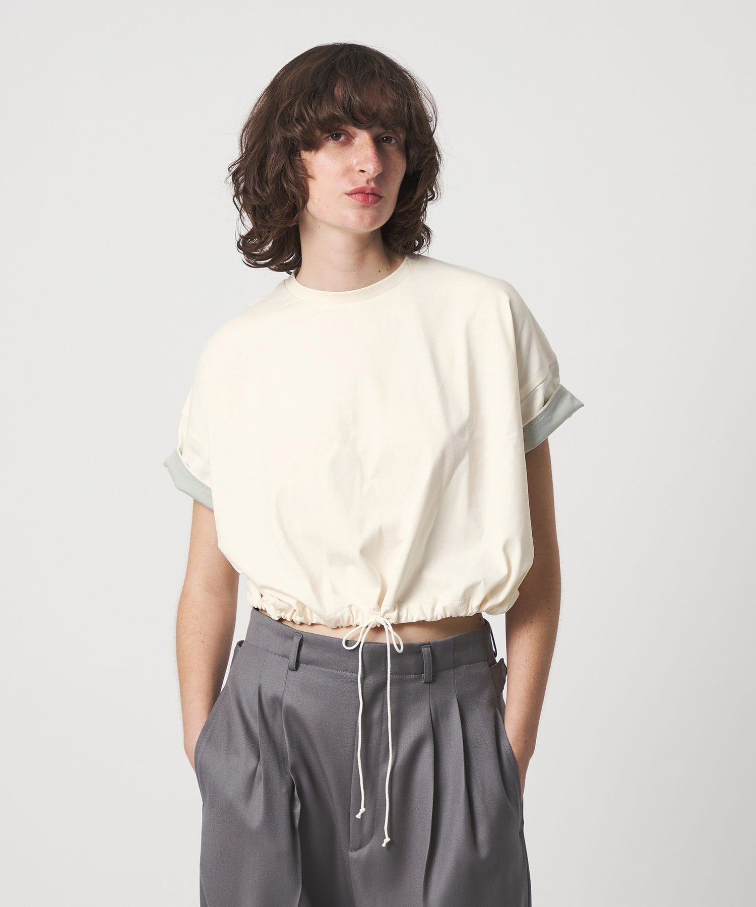 【ビューティ&ユース ユナイテッドアローズ/BEAUTY&YOUTH / UNITED ARROWS】の6(ROKU) コットン ドローストリング ショートスリーブ トップス インテリア・キッズ・メンズ・レディースファッション・服の通販 founy(ファウニー) 　ファッション　Fashion　レディースファッション　Fashion for Women　トップス・カットソー　Cut & Sew Tops　なめらか　Smooth, Silky Texture　ショート　Short, Short Length　スリーブ　Sleeve, Long Sleeve / Short Sleeve　ドローストリング　Drawstring, Pull Cord　WHITE|ID: prp329100004981525 ipo3291000000037323015