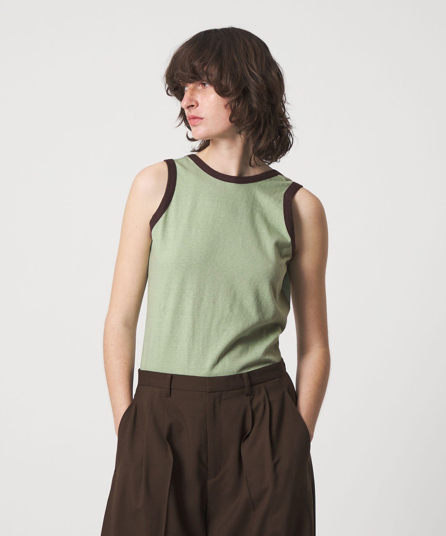 【ビューティ&ユース ユナイテッドアローズ/BEAUTY&YOUTH / UNITED ARROWS】の6(ROKU) コットン リンガー タンクトップ インテリア・キッズ・メンズ・レディースファッション・服の通販 founy(ファウニー) 　ファッション　Fashion　レディースファッション　Fashion for Women　タンク　Tank Top, Sleeveless Top　夏　Summer　LIME|ID: prp329100004981526 ipo3291000000037323017