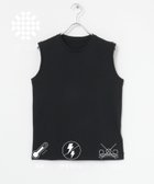 【アーバンリサーチ/URBAN RESEARCH】の『UR TECH』ノースリーブカットソー 大人の最旬トレンドファッション＆コーディネート founy(ファウニー) ファッション Fashion レディースファッション Fashion for Women トップス・カットソー Cut & Sew Tops キャミソール&ノースリーブ Camisoles & Sleeveless Tops カットソー・ベーシックTシャツ Cut-and-Sewn Tops / Stretch Tees & Basics インナー Innerwear カットソー Cut and Sewn Top キャミソール Camisole, Spaghetti Strap Top シンプル Simple, Minimal スリット Slit, Slit Detail タンク Tank Top, Sleeveless Top ノースリーブ Sleeveless, No-Sleeve ベーシック Basic, Essential ボーダー Border, Stripe エレガント 上品 Elegant thumbnail BLACK|ID: prp329100004981527 ipo3291000000037323023