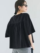【コカ/COCA】の5分袖バックギャザーTシャツ 大人の最旬トレンドファッション＆コーディネート founy(ファウニー) ファッション Fashion レディースファッション Fashion for Women トップス・カットソー Cut & Sew Tops シャツ・ブラウス・オフィスカジュアル Elegant Blouses & Button-Ups ロングTシャツ・Tシャツ Longline T-Shirts & Tees バッグ Bags 春 Spring カットソー Cut and Sewn Top ギャザー Gathered, Ruffled シンプル Simple, Minimal スラックス Slacks, Dress Pants デニム Denim, Jeans Material トレンド Trend, Trending Now フレア Flare, Flared ベーシック Basic, Essential ポケット Pocket, Pocket Detail 半袖 Short Sleeve, Half Sleeve 無地 Plain, Solid Color リラックス Relax, Relaxed Fit ワイド Wide, Wide Fit S/S・春夏 SS, Spring/Summer, Warm Season 夏 Summer 2026年 2026 2026春夏・S/S Spring/Summer 2026 SS26 thumbnail Black|ID: prp329100004981529 ipo3291000000037323031