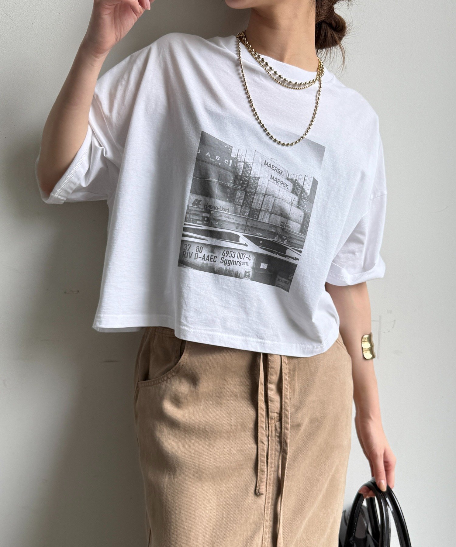 【ドゥドゥ/DouDou】のフォトプリントTEE インテリア・キッズ・メンズ・レディースファッション・服の通販 founy(ファウニー) 　ファッション　Fashion　レディースファッション　Fashion for Women　グラフィック　Graphic, Graphic Design　シンプル　Simple, Minimal　スマート　Smart, Elegant　雑誌　Magazine, Fashion Magazine　フロント　Front, Front Design　プリント　Print, Printed Pattern　無地　Plain, Solid Color　リラックス　Relax, Relaxed Fit　S/S・春夏　SS, Spring/Summer, Warm Season　再入荷　Restock / Back in Stock　夏　Summer　2026年　2026　2026春夏・S/S　Spring/Summer 2026 SS26　ブラック|ID: prp329100004981533 ipo3291000000037323048