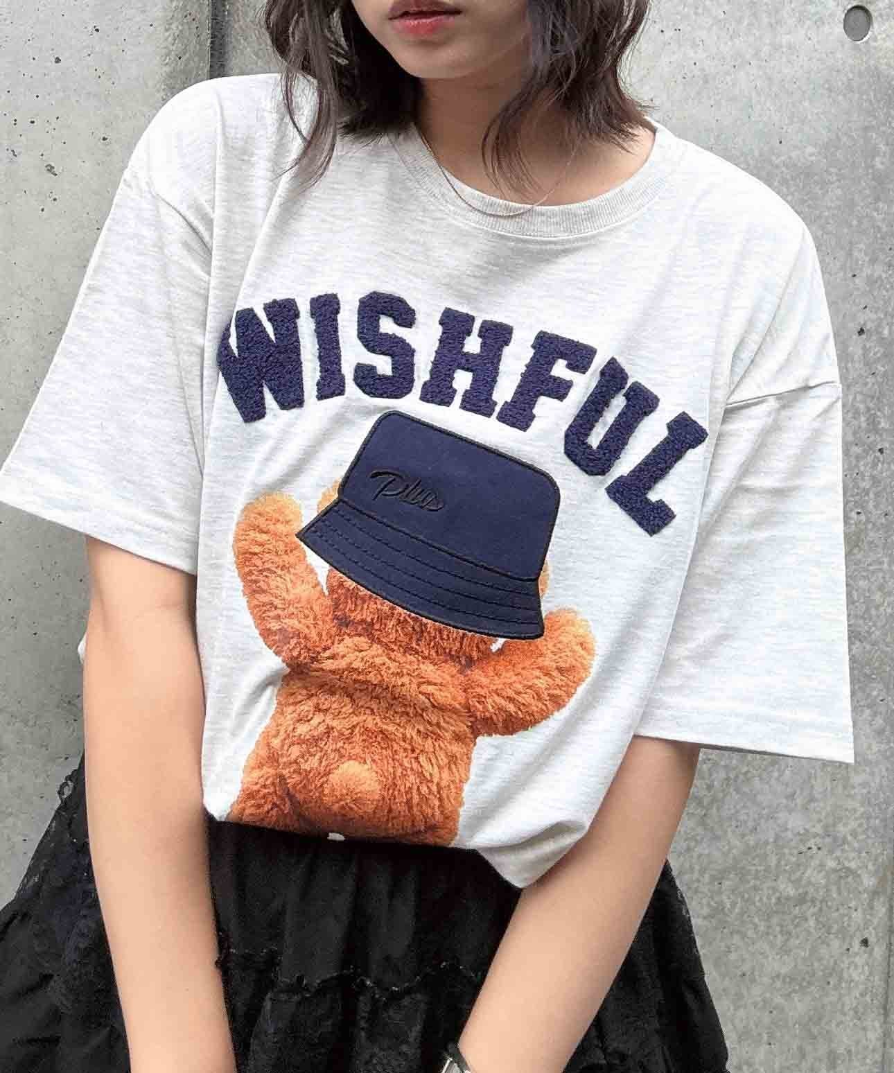 【アズノウアズ プラス/AS KNOW AS plus】の●『ゆったりサイズ』おめかしベア半袖Tシャツ 大人の最旬トレンドファッション＆コーディネート founy(ファウニー) 　ファッション　Fashion　レディースファッション　Fashion for Women　トップス・カットソー　Cut & Sew Tops　シャツ・ブラウス・オフィスカジュアル　Elegant Blouses & Button-Ups　ロングTシャツ・Tシャツ　Longline T-Shirts & Tees　ガーリー　Girly, Feminine Style　デニム　Denim, Jeans Material　ビッグ　Big, Oversized　フロント　Front, Front Design　プリント　Print, Printed Pattern　半袖　Short Sleeve, Half Sleeve　帽子　Hat, Headwear　ミニスカート　Mini Skirt, Short Skirt　再入荷　Restock / Back in Stock　おすすめ　Recommended / Our Picks　 other-1|ID: prp329100004981539 ipo3291000000037323071
