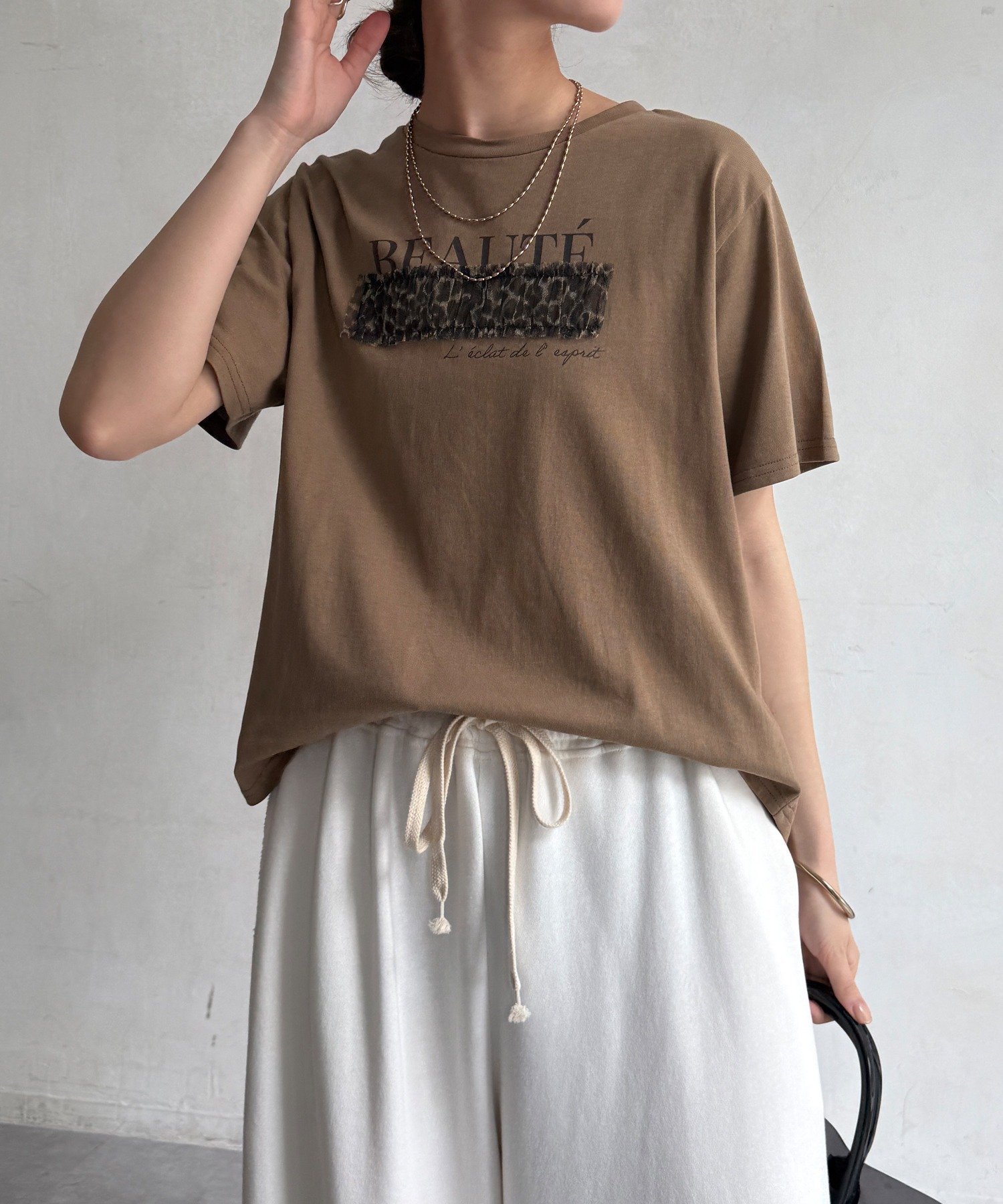 【ドゥドゥ/DouDou】の【WEB限定】レオパードチュール重ねTEE インテリア・キッズ・メンズ・レディースファッション・服の通販 founy(ファウニー) 　ファッション　Fashion　レディースファッション　Fashion for Women　スマート　Smart, Elegant　チュール　Tulip, Tulip Motif　ボトム　Bottoms, Lower Wear　レオパード　Leopard, Animal Print　S/S・春夏　SS, Spring/Summer, Warm Season　再入荷　Restock / Back in Stock　夏　Summer　2026年　2026　2026春夏・S/S　Spring/Summer 2026 SS26　ブラウン|ID: prp329100004981541 ipo3291000000037323081