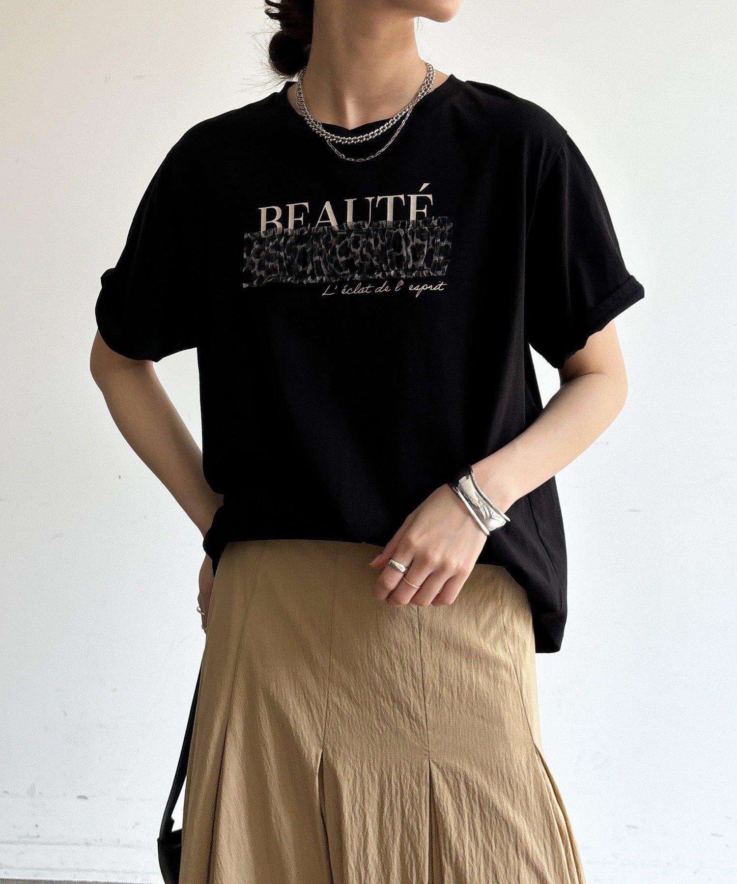 【ドゥドゥ/DouDou】の【WEB限定】レオパードチュール重ねTEE インテリア・キッズ・メンズ・レディースファッション・服の通販 founy(ファウニー) 　ファッション　Fashion　レディースファッション　Fashion for Women　スマート　Smart, Elegant　チュール　Tulip, Tulip Motif　ボトム　Bottoms, Lower Wear　レオパード　Leopard, Animal Print　S/S・春夏　SS, Spring/Summer, Warm Season　再入荷　Restock / Back in Stock　夏　Summer　2026年　2026　2026春夏・S/S　Spring/Summer 2026 SS26　ブラック|ID: prp329100004981541 ipo3291000000037323082