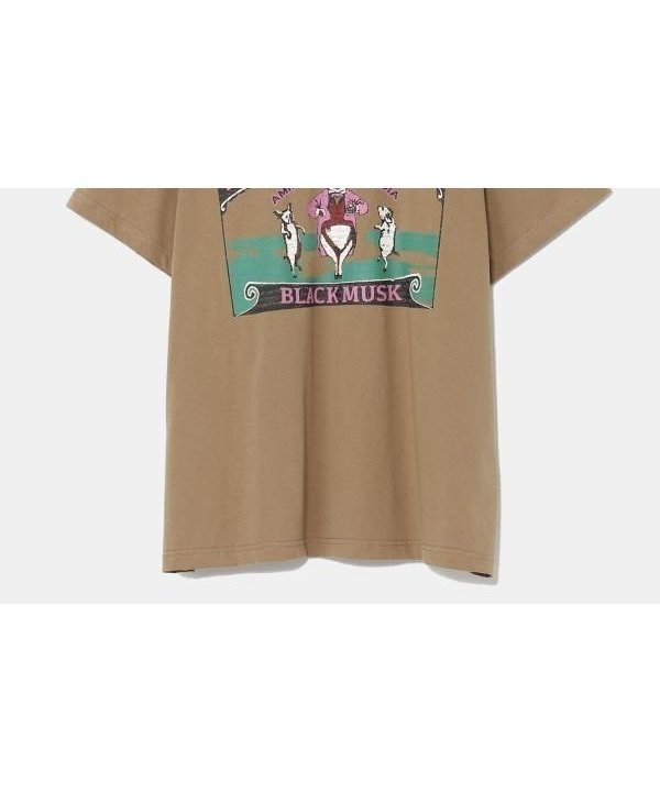 【アミナコレクション/Amina Collection】の【チャイハネ】マッチ香メンズTシャツ(Lサイズ) インテリア・キッズ・メンズ・レディースファッション・服の通販 founy(ファウニー) 　ファッション　Fashion　レディースファッション　Fashion for Women　トップス・カットソー　Cut & Sew Tops　シャツ・ブラウス・オフィスカジュアル　Elegant Blouses & Button-Ups　ロングTシャツ・Tシャツ　Longline T-Shirts & Tees　プリント　Print, Printed Pattern　メンズ　Men's, Menswear　ワンポイント　One Point, Statement Accent　ヴィンテージ　Vintage Style　ライトベージュ|ID: prp329100004981550 ipo3291000000037323124