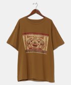 【アミナコレクション/Amina Collection】の【チャイハネ】マッチ香メンズTシャツ(Lサイズ) 大人の最旬トレンドファッション＆コーディネート founy(ファウニー) ファッション Fashion レディースファッション Fashion for Women トップス・カットソー Cut & Sew Tops シャツ・ブラウス・オフィスカジュアル Elegant Blouses & Button-Ups ロングTシャツ・Tシャツ Longline T-Shirts & Tees プリント Print, Printed Pattern メンズ Men's, Menswear ワンポイント One Point, Statement Accent ヴィンテージ Vintage Style thumbnail ブラウン|ID: prp329100004981550 ipo3291000000037323125
