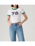 【リーバイス/Levis】のグラフィック ミニ リンガーTシャツ 大人の最旬トレンドファッション＆コーディネート founy(ファウニー) ファッション Fashion レディースファッション Fashion for Women トップス・カットソー Cut & Sew Tops シャツ・ブラウス・オフィスカジュアル Elegant Blouses & Button-Ups ロングTシャツ・Tシャツ Longline T-Shirts & Tees クロップド Cropped, Short Length グラフィック Graphic, Graphic Design フィット Fit, Slim Fit thumbnail Whites|ID: prp329100004981557 ipo3291000000037323140